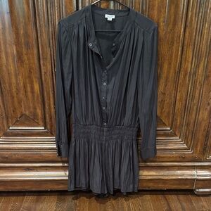 Splendid Charcoal Button-Up Mini Dress